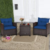 Three-Piece Rattan Sofa Set 