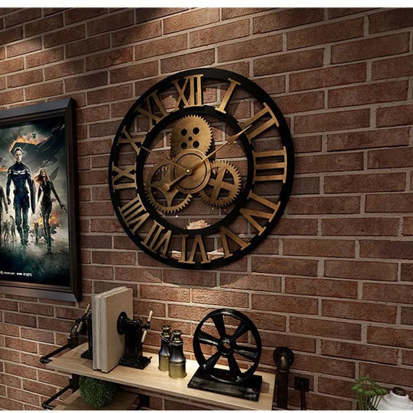 bamboo_gear_wall_clock_gold_roman_numrals_variant_pic