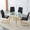 Monaco Round Glass Dining Room Table Set